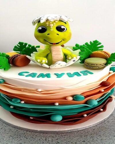Dinosaur Cream Cake