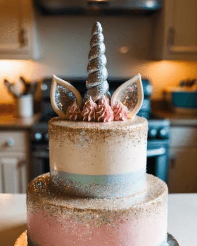 Glittery Unicorn Cake