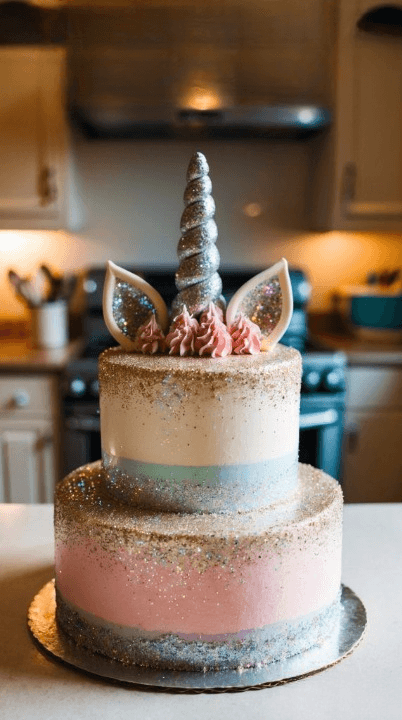 Glittery Unicorn Cake
