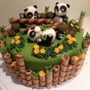 Panda With Bamboo Cake - Image 1