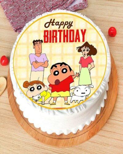 Shinchan n Himawari Cake
